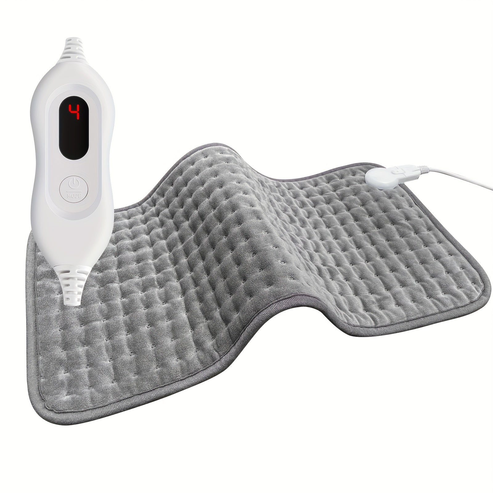 Electric Heating Pad, 4 Heat Setting, Auto Shut-Off, 12" X 24", Large Heating Pad, Heater for Bedroom, Bedroom Comfort, Therapeutic Heat, Minimalist Style, Contemporary Design, Safe Material, Easy to Clean, Portable Heater, Adjustable Heat Setting, Home