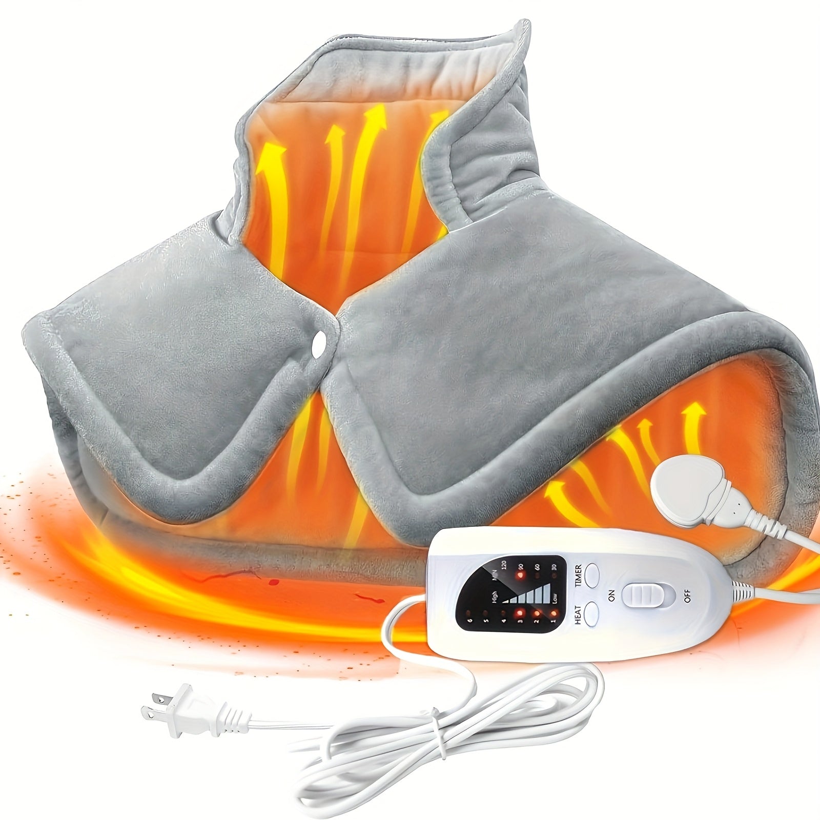 Heating Pad For Neck And Shoulders And Back, Valentines Day Gifts For Her Him Women Men Mom Wife, Heating Pad For Back, 6 Heat Settings, 4 Timers Auto-Off, 22"x37" Neck Heating Pad, Local Warehouse