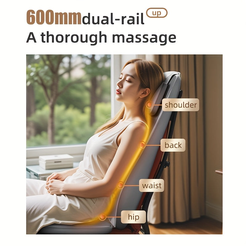 Neck And Back Heating Kneading Massager. A Rolling Kneading Massage Pad, Perfect for Home Or Office Use. This Portable Pad Lets You Relax Your Whole Body Anytime, Anywhere, Making It An Ideal Choice for Gifting to Parents And Friends.