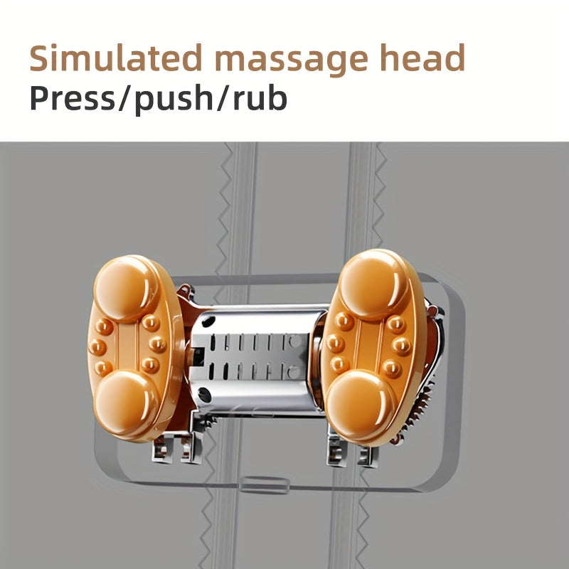 Neck And Back Heating Kneading Massager. A Rolling Kneading Massage Pad, Perfect for Home Or Office Use. This Portable Pad Lets You Relax Your Whole Body Anytime, Anywhere, Making It An Ideal Choice for Gifting to Parents And Friends.