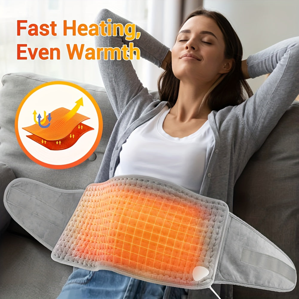 Multifunctional Heating Pad for Back, Neck And Shoulder: Multiple Heat Settings with Timer, Adjustable Strap Design, Machine Washable Fleece Fabric, Overheat Protection And Auto Shutoff, This Is An Everyday Essential for Anyone