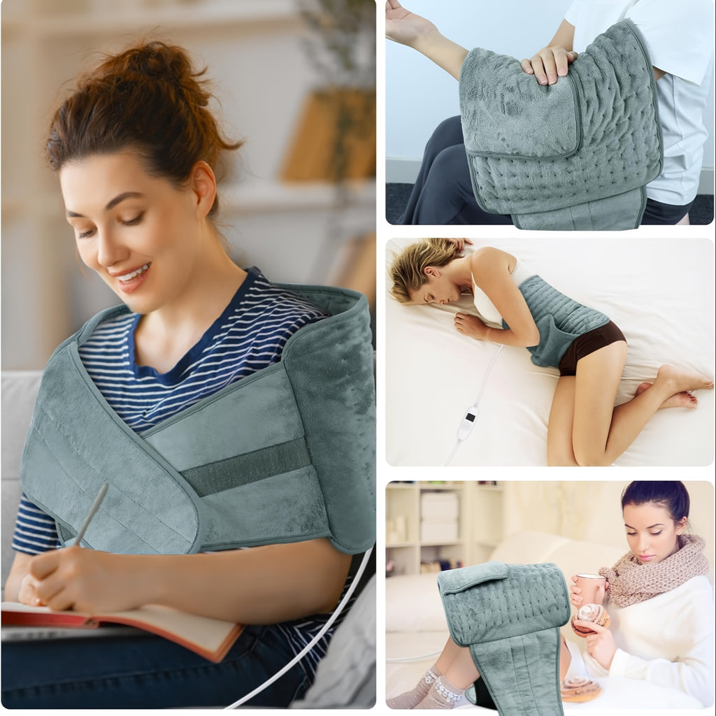 Multifunctional Heating Pad for Back, Neck And Shoulder: Multiple Heat Settings with Timer, Adjustable Strap Design, Machine Washable Fleece Fabric, Overheat Protection And Auto Shutoff, This Is An Everyday Essential for Anyone