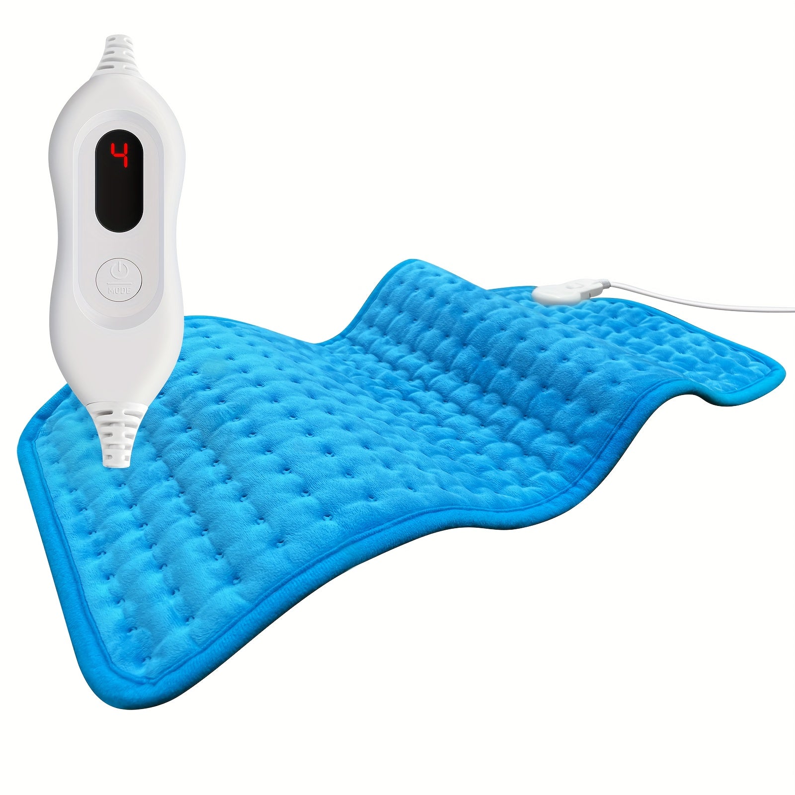Electric Heating Pad, 4 Heat Setting, Auto Shut-Off, 12" X 24", Large Heating Pad, Heater for Bedroom, Bedroom Comfort, Therapeutic Heat, Minimalist Style, Contemporary Design, Safe Material, Easy to Clean, Portable Heater, Adjustable Heat Setting, Home