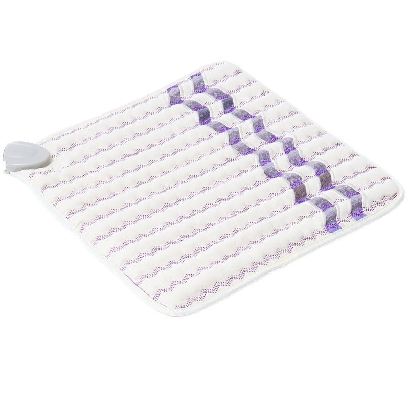 Far Infrared Heating Pad with Amethyst Gemstones & Negative Ions - 3-Speed Adjustable, 3-Color Modes (Purple/White/Black), 3-Level Intensity, 3-Color Temperature (Purple/White/Black), 3-Level Timer