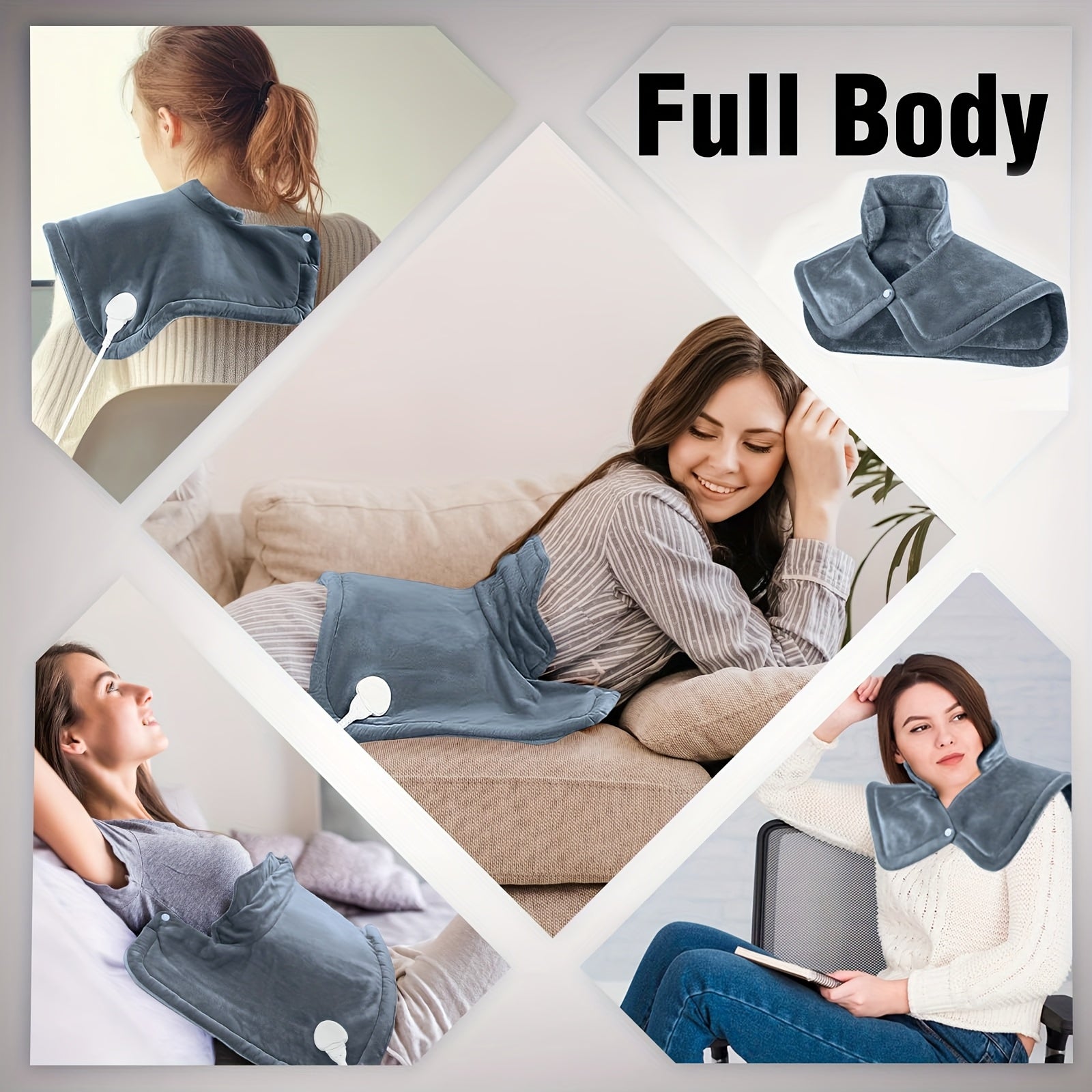 Heating Pad For Neck And Shoulders And Back, Valentines Day Gifts For Her Him Women Men Mom Wife, Heating Pad For Back, 6 Heat Settings, 4 Timers Auto-Off, 22"x37" Neck Heating Pad, Local Warehouse