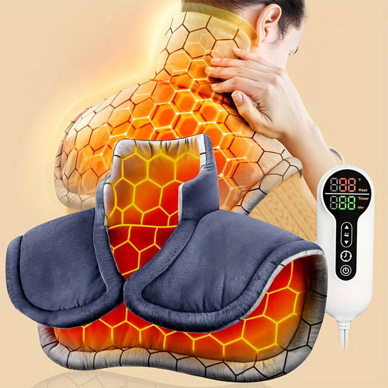 Ultra-comfortable Neck And Shoulder Pads-6 Heating Settings, Quick And Quick Heating, 4 Automatic Off Timer, Machine Wash, Soft And Gentle Light Beige, Gifts for Women, Moms, Men, Dads, Wives, Husbands, Home Comfort, Soft Padding, Ergonomic Design, Easy