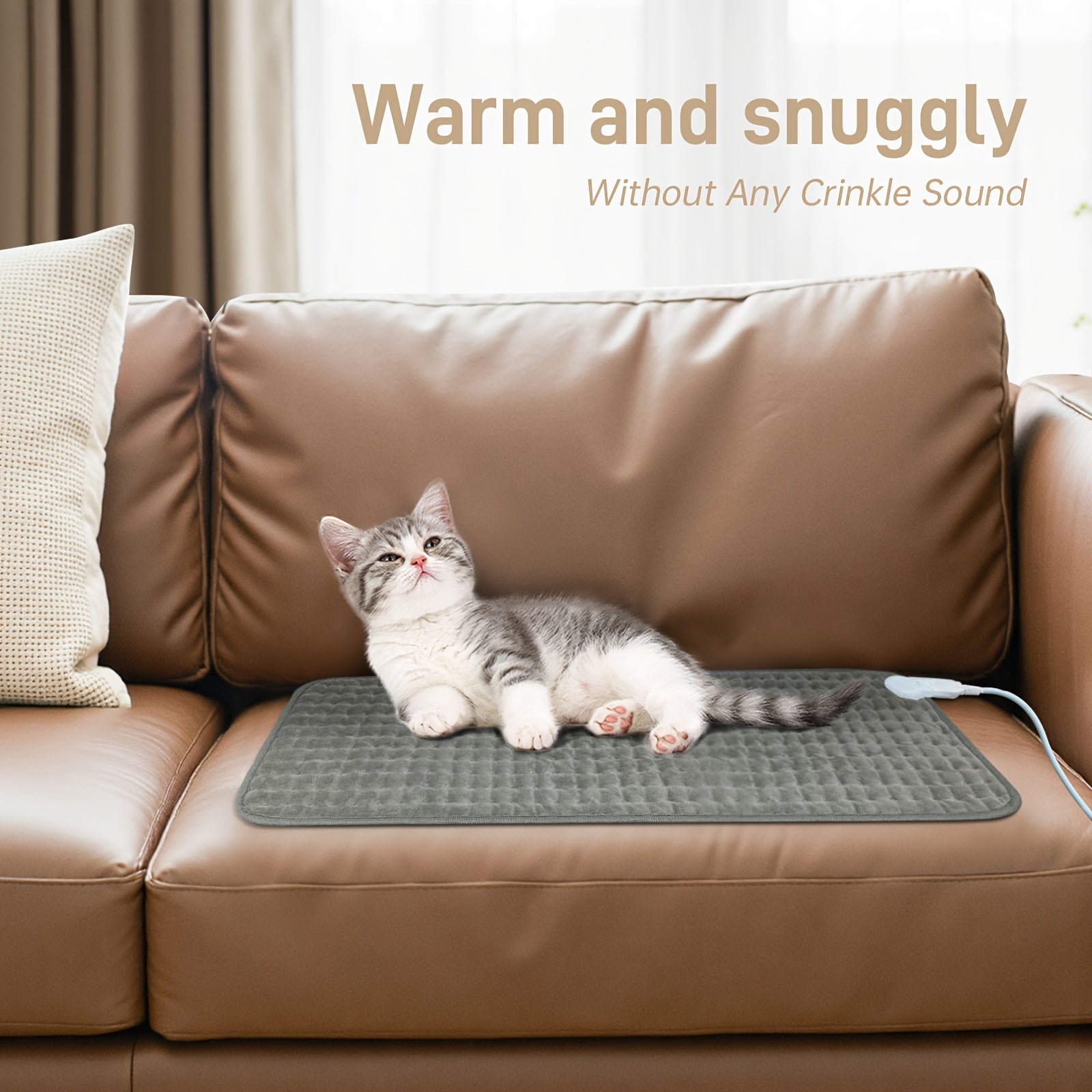 Electric Heating Pad, 4 Heat Setting, Auto Shut-Off, 12" X 24", Large Heating Pad, Heater for Bedroom, Bedroom Comfort, Therapeutic Heat, Minimalist Style, Contemporary Design, Safe Material, Easy to Clean, Portable Heater, Adjustable Heat Setting, Home