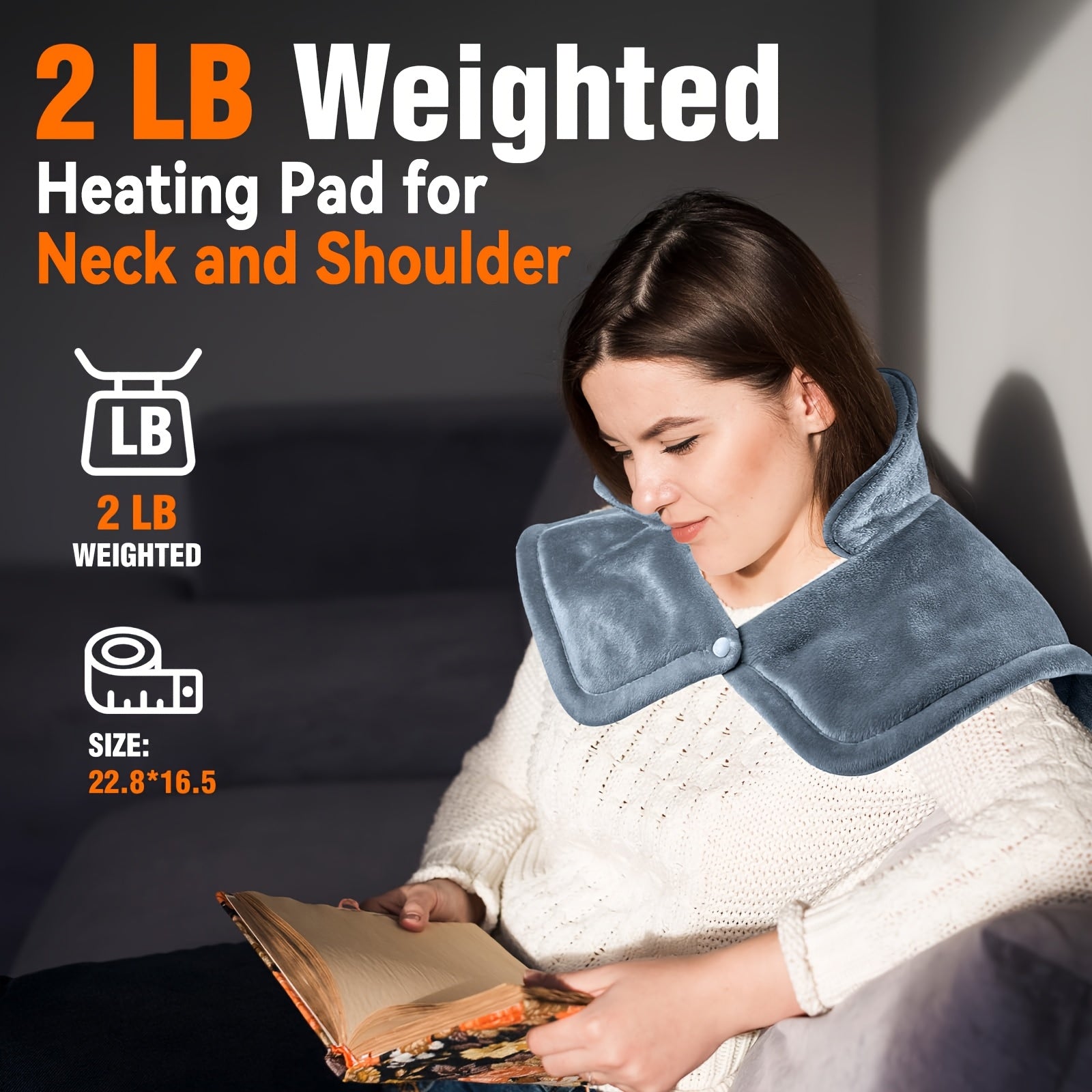 Heating Pad For Neck And Shoulders And Back, Valentines Day Gifts For Her Him Women Men Mom Wife, Heating Pad For Back, 6 Heat Settings, 4 Timers Auto-Off, 22"x37" Neck Heating Pad, Local Warehouse