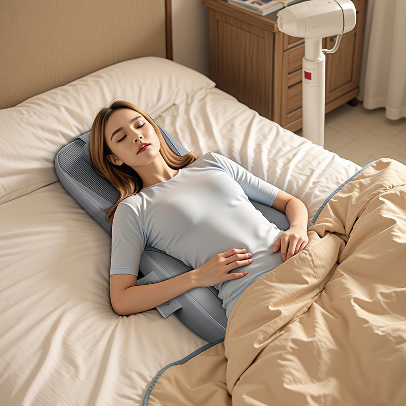 Neck And Back Heating Kneading Massager. A Rolling Kneading Massage Pad, Perfect for Home Or Office Use. This Portable Pad Lets You Relax Your Whole Body Anytime, Anywhere, Making It An Ideal Choice for Gifting to Parents And Friends.