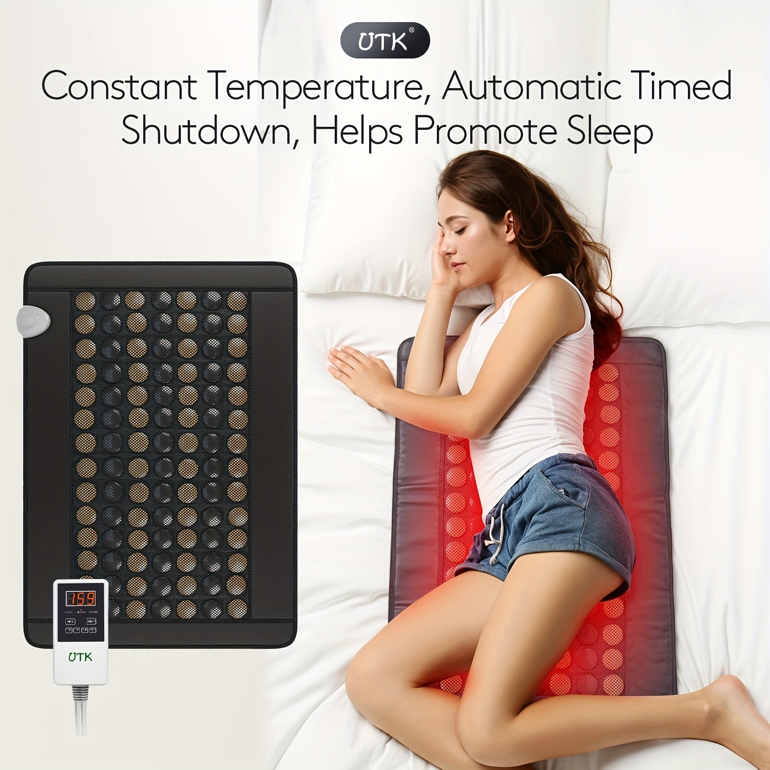 UTK Grade Hot Compress Pad, Multi-level Precise Temperature Control, Automatic Timed Shutdown, Constant Temperature Heating, Suitable for Office, Home And Use, A Gift for Family Members, Home Device, Therapeutic Heat Application, Heated Pad, Ultrathermic