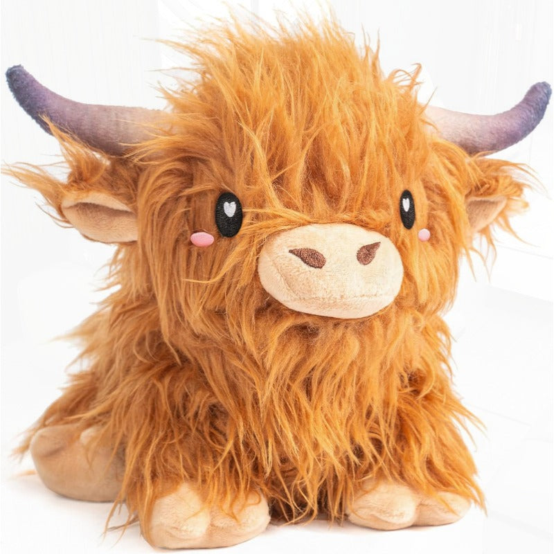 Hot SaleHighland Cow Microwavable 1.5lbs Unscented Heating Pad for Women and Cute Soft Cozy Pillow Plush Heatable Warm Stuffed Animals Kawaii Hot and Cold Plushie Toy Cow Gifts for Girls and BoysUS Warehouse